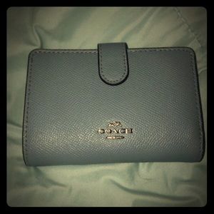 Pastel Blue Coach Purse Wallet